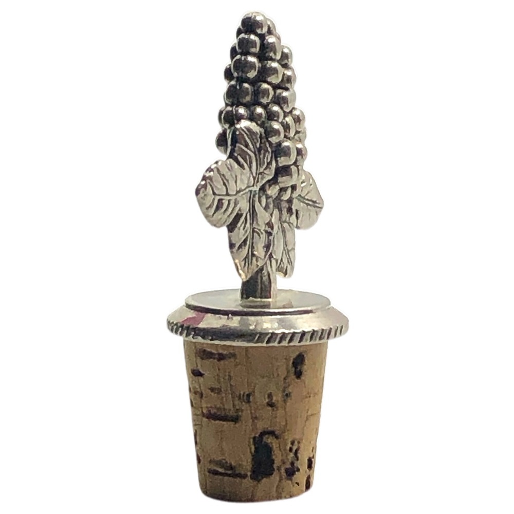 VINTAGE Cork & Pewter Wine Stopper - Picture 3 of 3